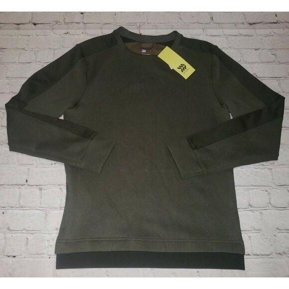 Mens Fleece Sweater Small Green Moisture Wicking Tech Activewear All in Motion - Picture 4 of 6